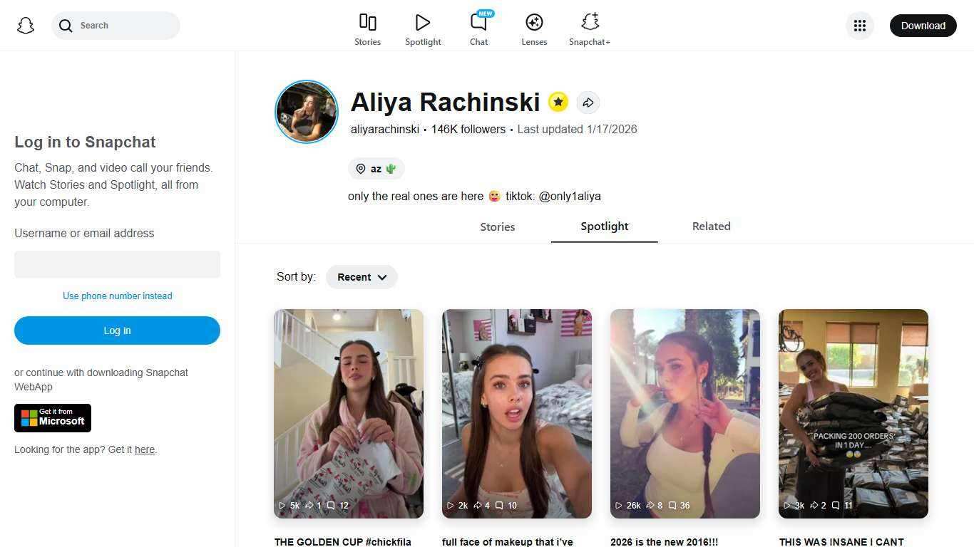 Aliya Rachinski (@aliyarachinski) | Snapchat Stories, Spotlight & Lenses