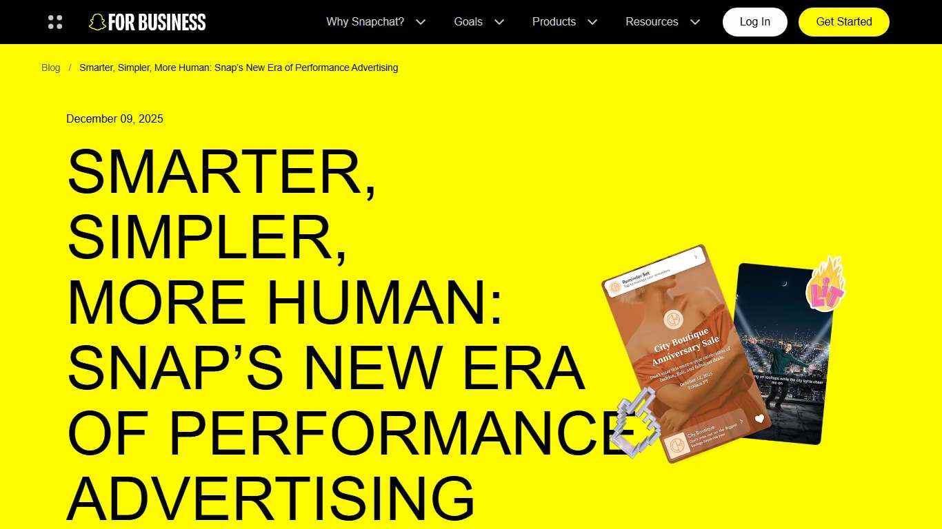 Snap Ad Platform: 2025 Performance & AI Updates, Plus 2026 Outlook | Snapchat for Business